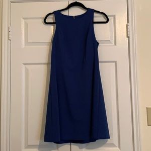 Blue sleeveless midi dress